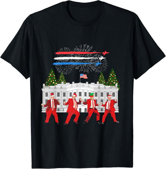Trump Daddys Home White House Dance Make Xmas Great Again T-Shirt - T-Shirt | Black