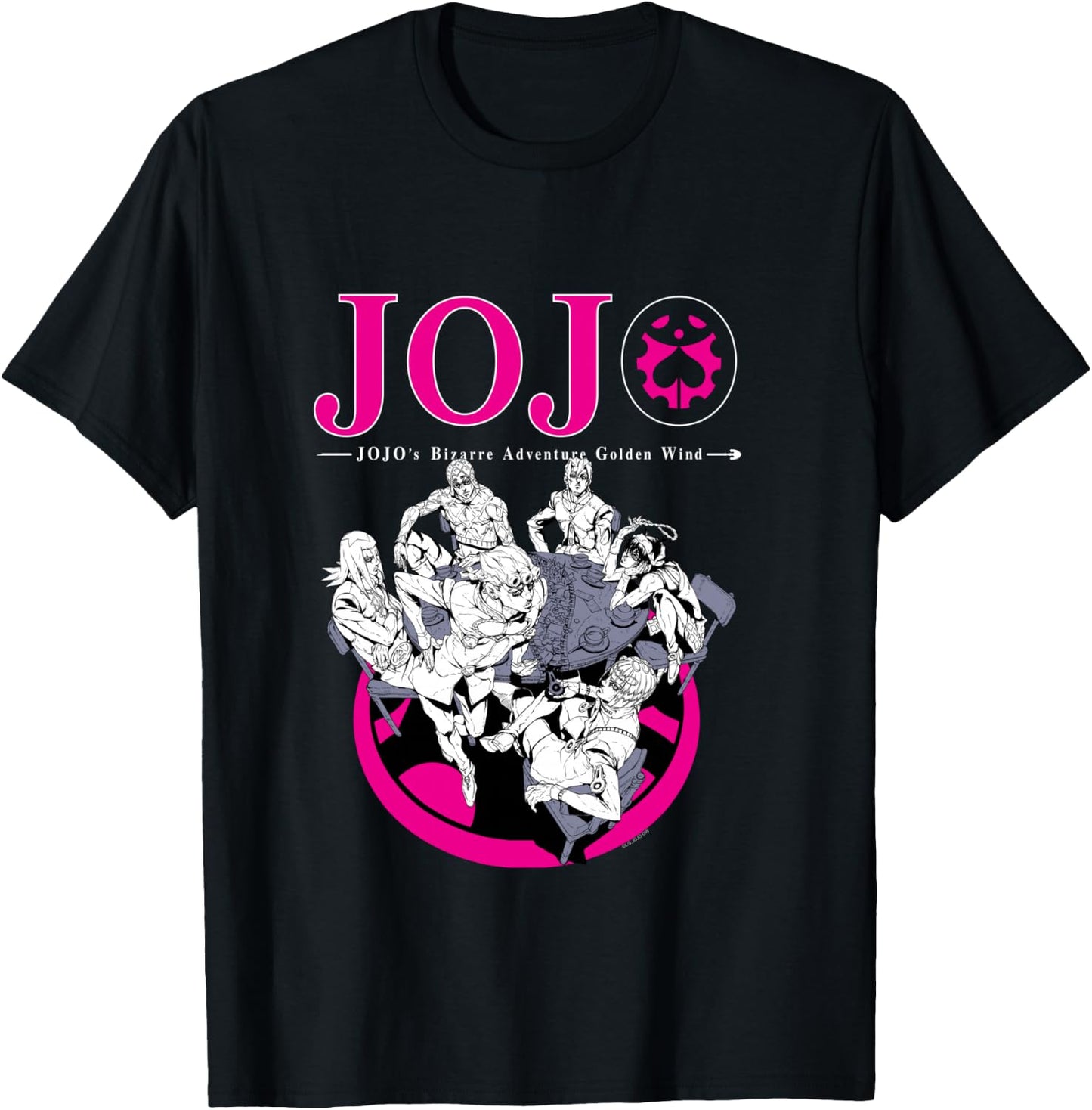 JoJo's Bizarre Adventure Part 5 Golden Wind Bruno's Gang T-Shirt - T-Shirt | Black