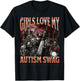 Girls Love My Autism Swag Funny Hard Skeleton Meme Bootleg T-Shirt - T-Shirt | Black