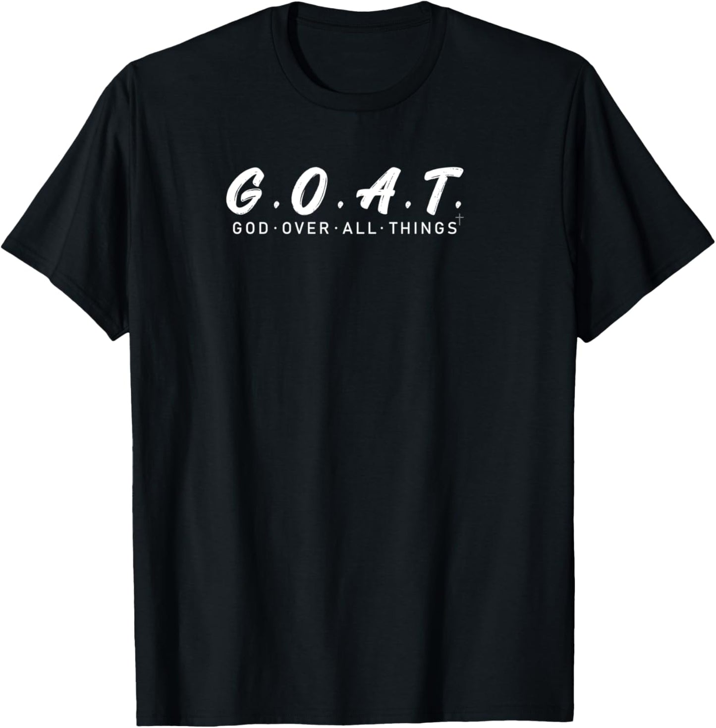 G.O.A.T God Over All Thing Black And White T-Shirt - T-Shirt | Black
