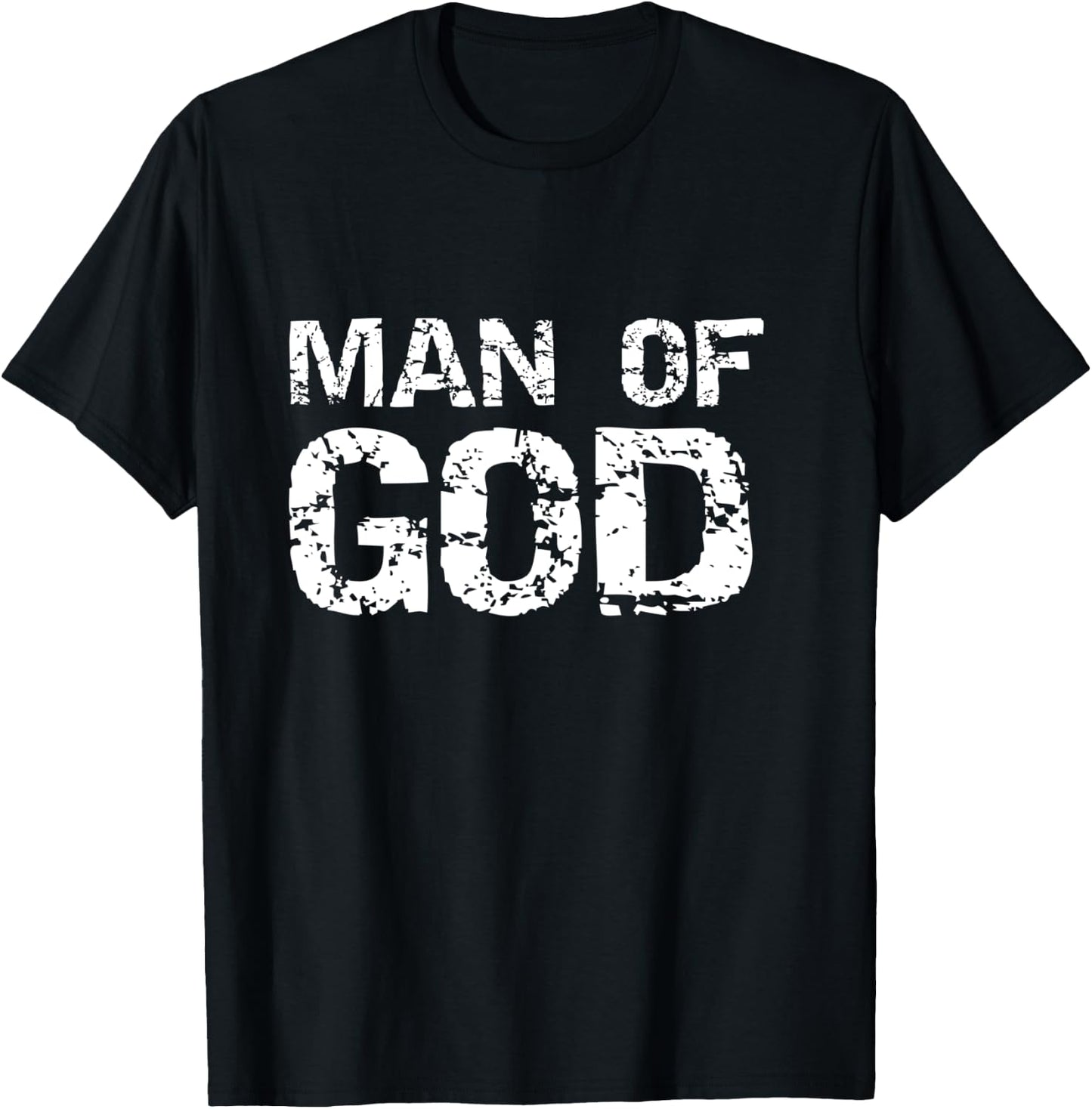 Bold Christian Quote Faith Saying Gift Man of God T-Shirt - T-Shirt | Black