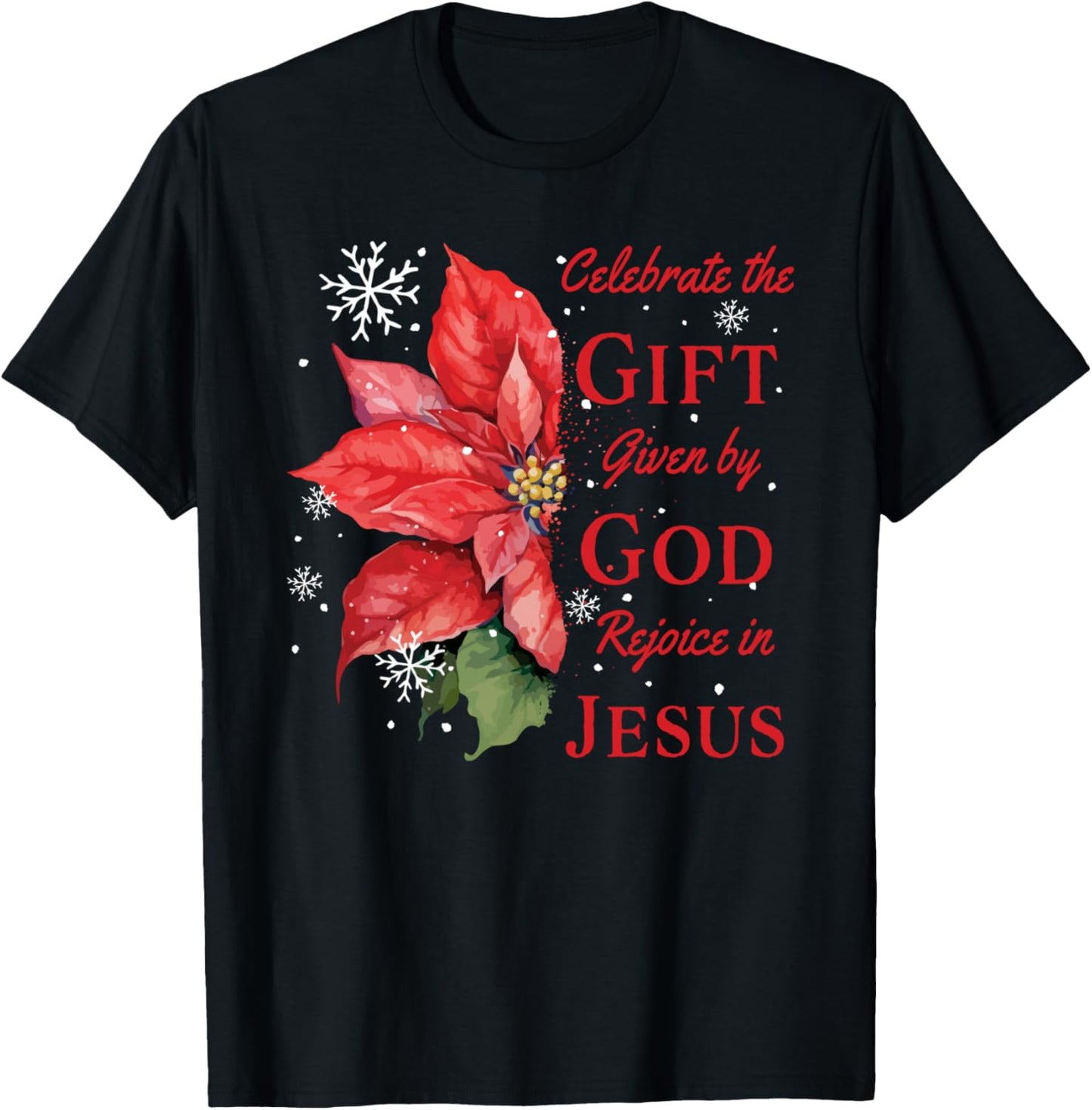 Celebrate Jesus Birth Christian Christmas T-Shirt - T-Shirt | Black
