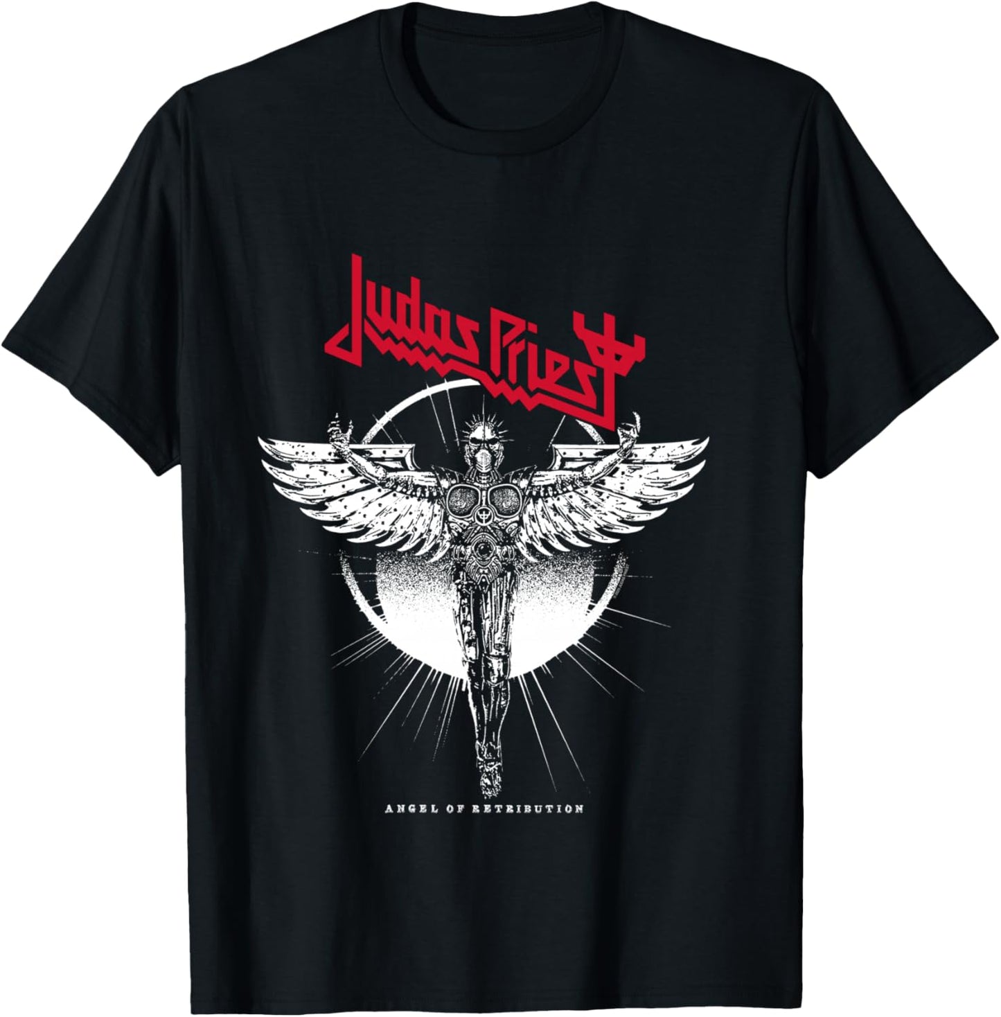 Judas Priest – Angel Rising Red Logo T-Shirt - T-Shirt | Black
