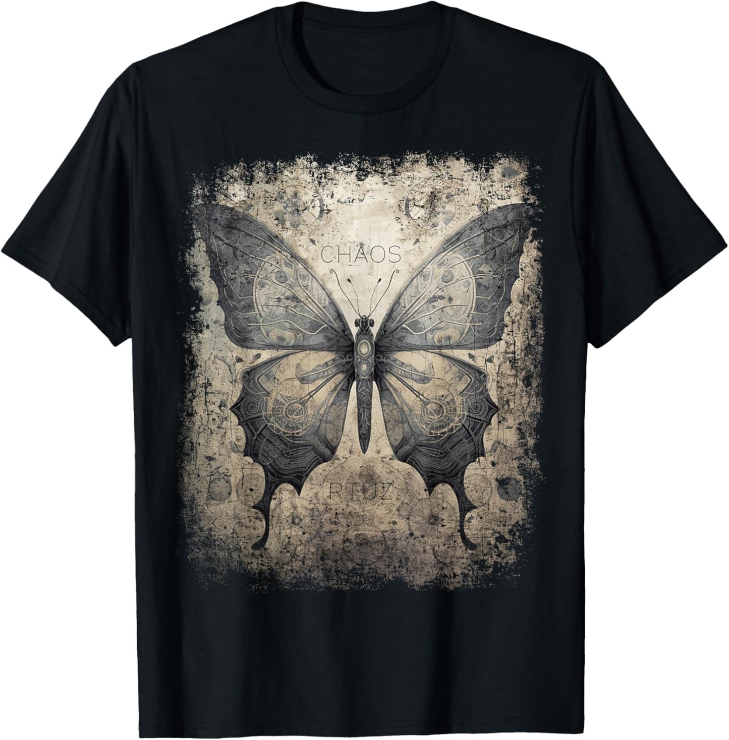 Butterfly Mode Hip Hop Fashion Damen Herren Schmetterling T-Shirt - T-Shirt | Black