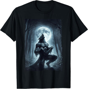 Werewolf Ripping Meme Wolf Howling Wolves Lover T-Shirt - T-Shirt | Black