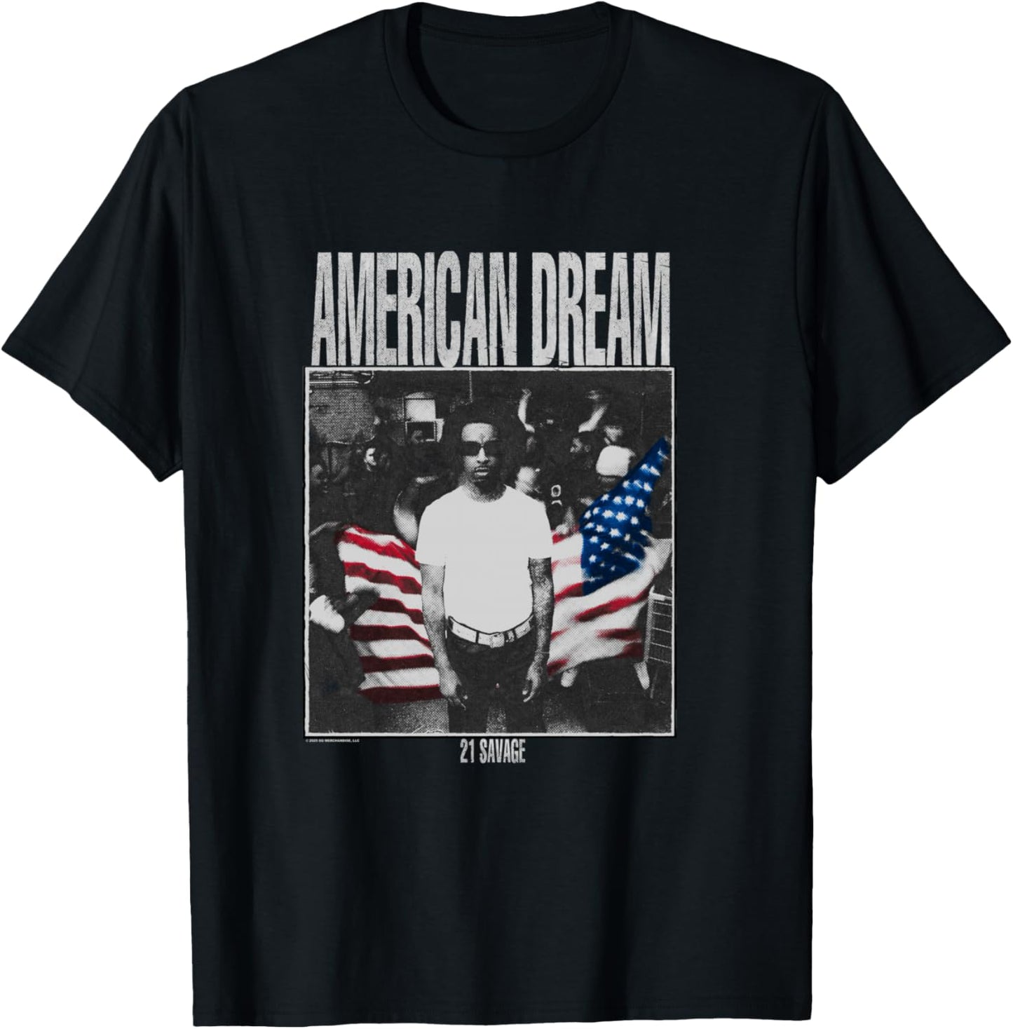 21 Savage American Dream Trap Streetwear Urban T-Shirt - T-Shirt | Black