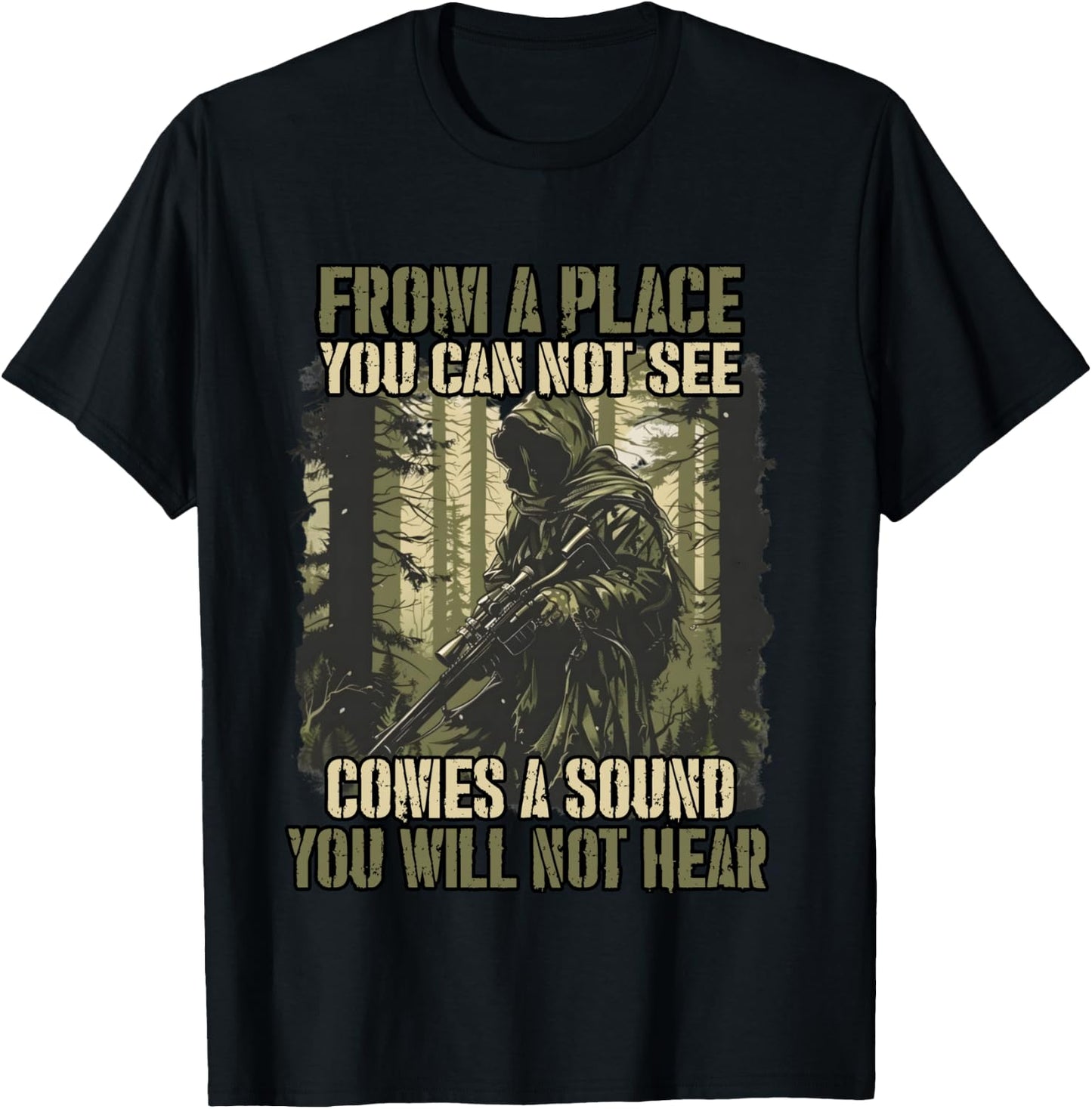 Soldier | Sniper T Combat Army Military Soldiers T-Shirt - T-Shirt | Black