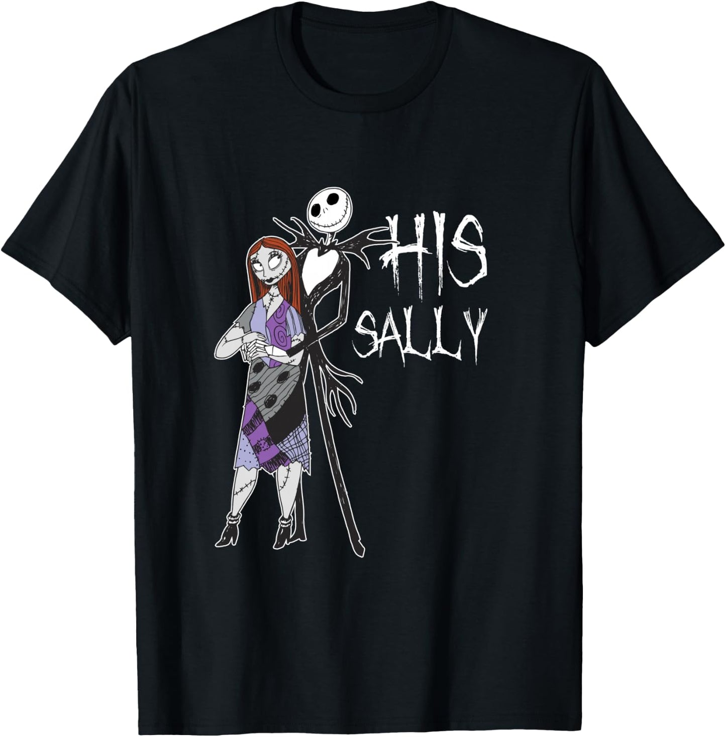 Disney The Nightmare Before Christmas His Sally T-Shirt - T-Shirt | Black
