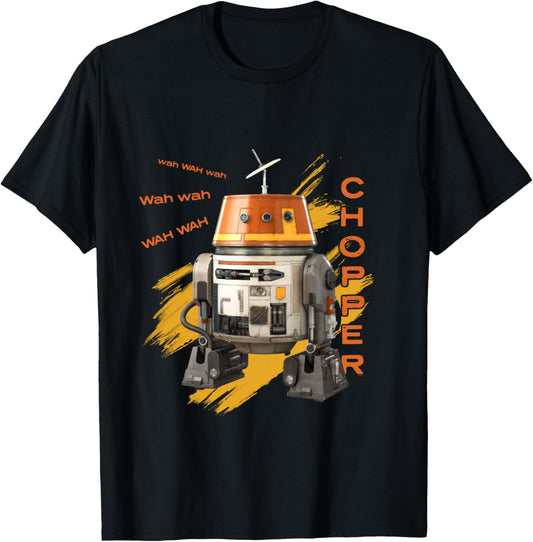 Star Wars Ahsoka Rebels Chopper Droid Speak Wah Wah Wah T-Shirt - T-Shirt | Black