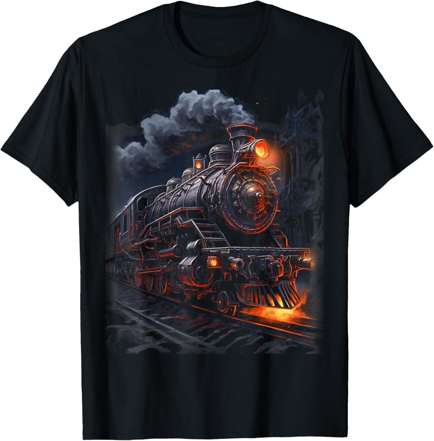 Steam Engine Train Steam Train Locomotive vintage Train T-Shirt - T-Shirt | Black