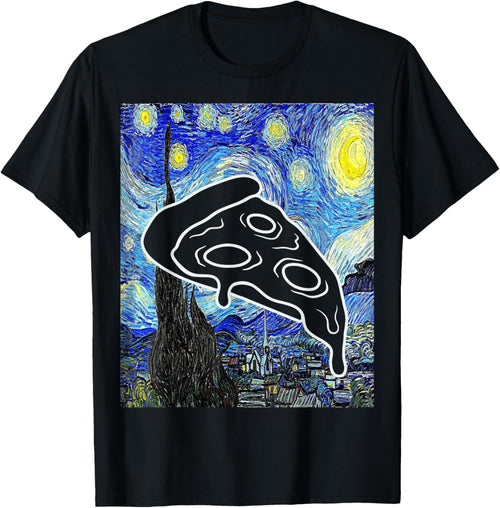 Pizza Starry Night Pizza Lover Italian Food Painting Foodie