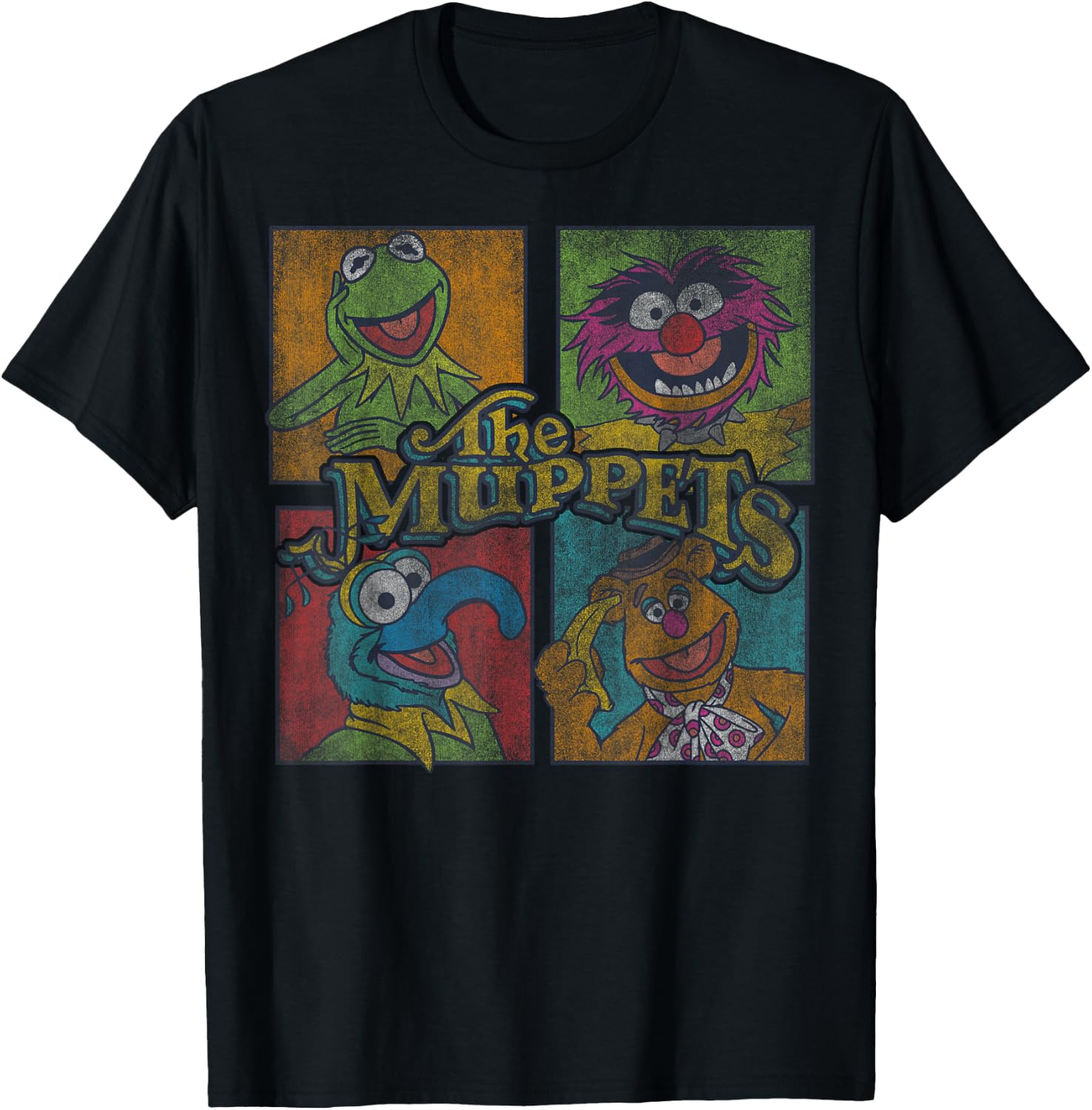 Disney Muppets Group Shot Box Up T-Shirt - T-Shirt | Black