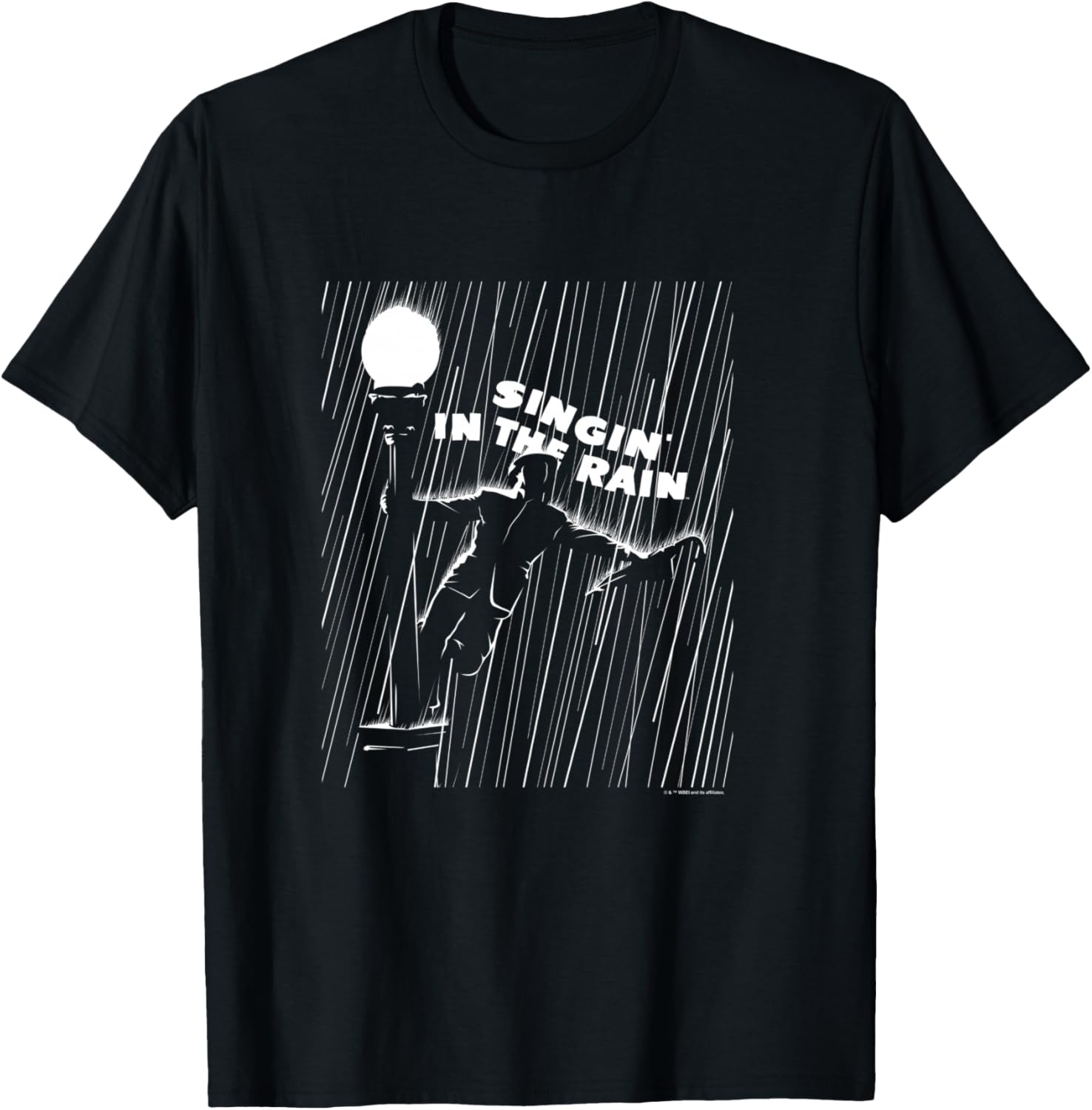 WB100 Singin' in the Rain Classic Movie Poster T-Shirt - T-Shirt | Black