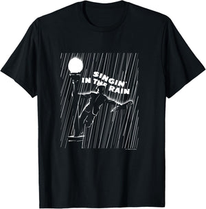WB100 Singin' in the Rain Classic Movie Poster T-Shirt - T-Shirt | Black