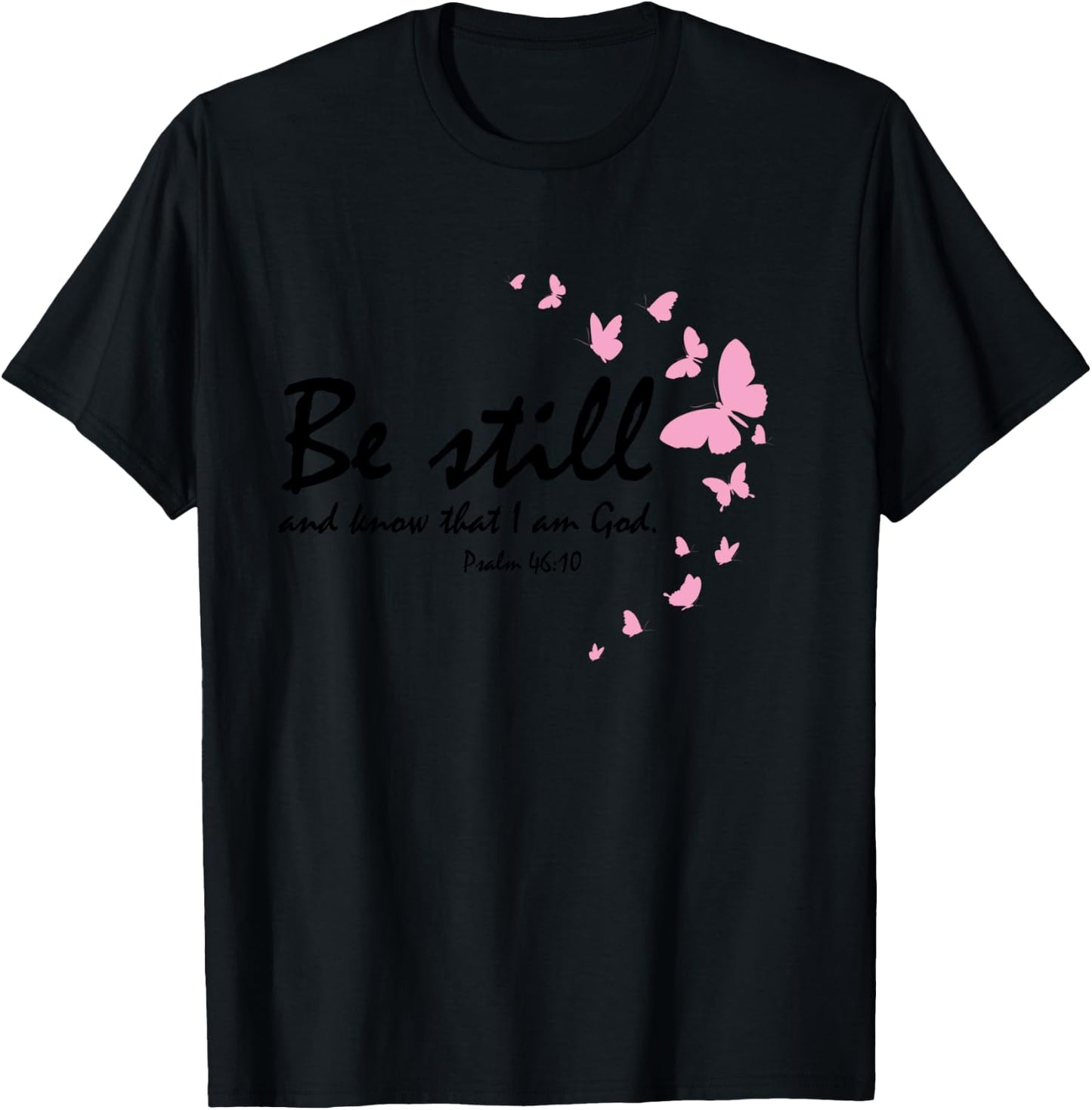 Christian Religious Butterflies Bible Verses Sayings Women T-Shirt - T-Shirt | Black