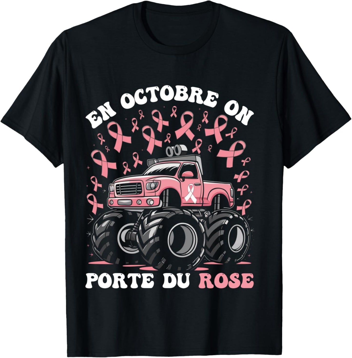 In October We Wear Pink Breast Cancer October Pink , Black, S T-Shirt - T-Shirt | Black
