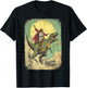 Jesus riding dinosaur Funny Christian retro dino raptor T-Shirt - T-Shirt | Black