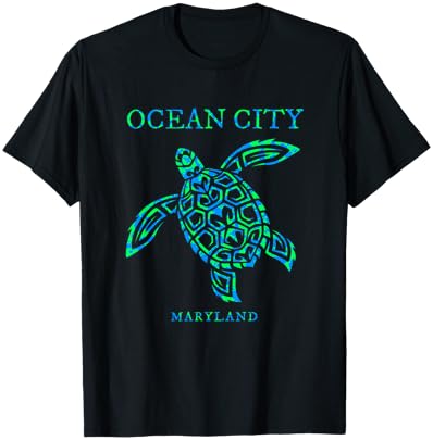 Ocean City Maryland Sea Turtle Souvenir T-Shirt - T-Shirt | Black