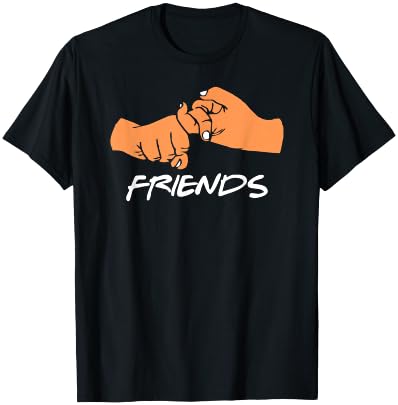 Friends ASL American Sign Languages T-Shirt - T-Shirt | Black
