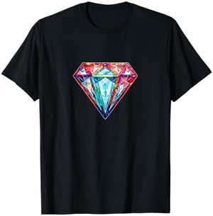 Diamond Black Black Men's Cool Shirts T-Shirt - T-Shirt | Black