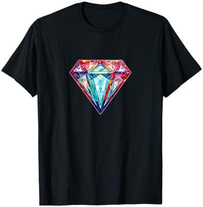 Diamond Black Black Men's Cool Shirts T-Shirt - T-Shirt | Black