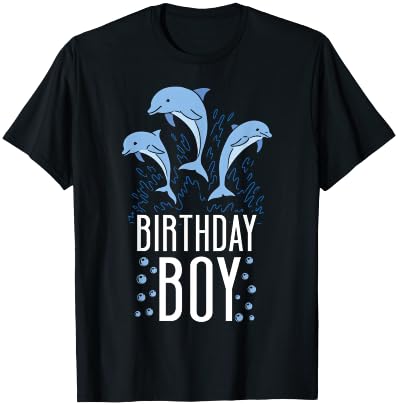 Dolphin Birthday Birthday Boy T-Shirt - T-Shirt | Black
