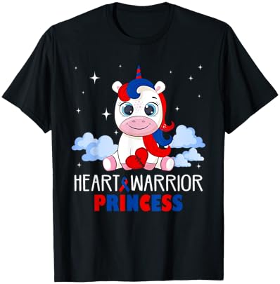 Heart Warrior Princess CHD Congenital Heart Defect Awareness T-Shirt - T-Shirt | Black