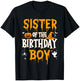 Sister of the Birthday Boy Halloween 1st Birthday Boy T-Shirt - T-Shirt | Black