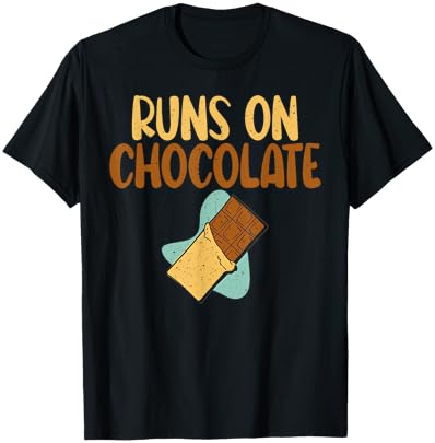 Runs on Chocolate Lover T-Shirt - T-Shirt | Black