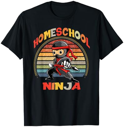 XMP Homeschool Apparel Little Homeschool Ninja - Men's Black Cotton Polyester Short Sleeve - Small T-Shirt - T-Shirt | Black
