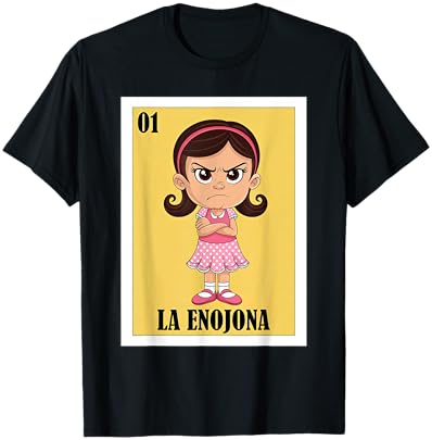 Funny Mexican Angry Girl Design - La Enojona T-Shirt - T-Shirt | Black