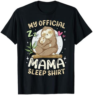 Best Mum, Sweet Sloth Family, Mother's Day T-Shirt - T-Shirt | Black