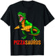 Dinosaur T Rex Pizza Shirt Pizzasaurus Party Gift Men Boys T-Shirt - T-Shirt | Black