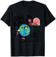 Save Earth Conservation Basketball Player Earth Day Kids T-Shirt - T-Shirt | Black
